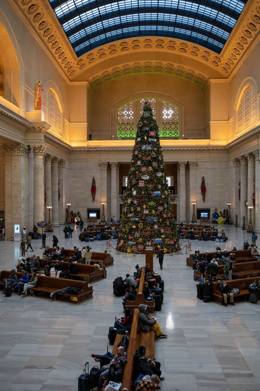People preparing for holiday travel